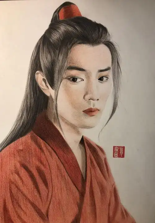 肖战 魏无羡 陈情令 彩铅 人物 手绘