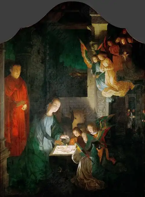 耶稣诞生油画素材