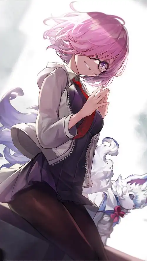 二次元性感粉发美女手机壁纸第二辑