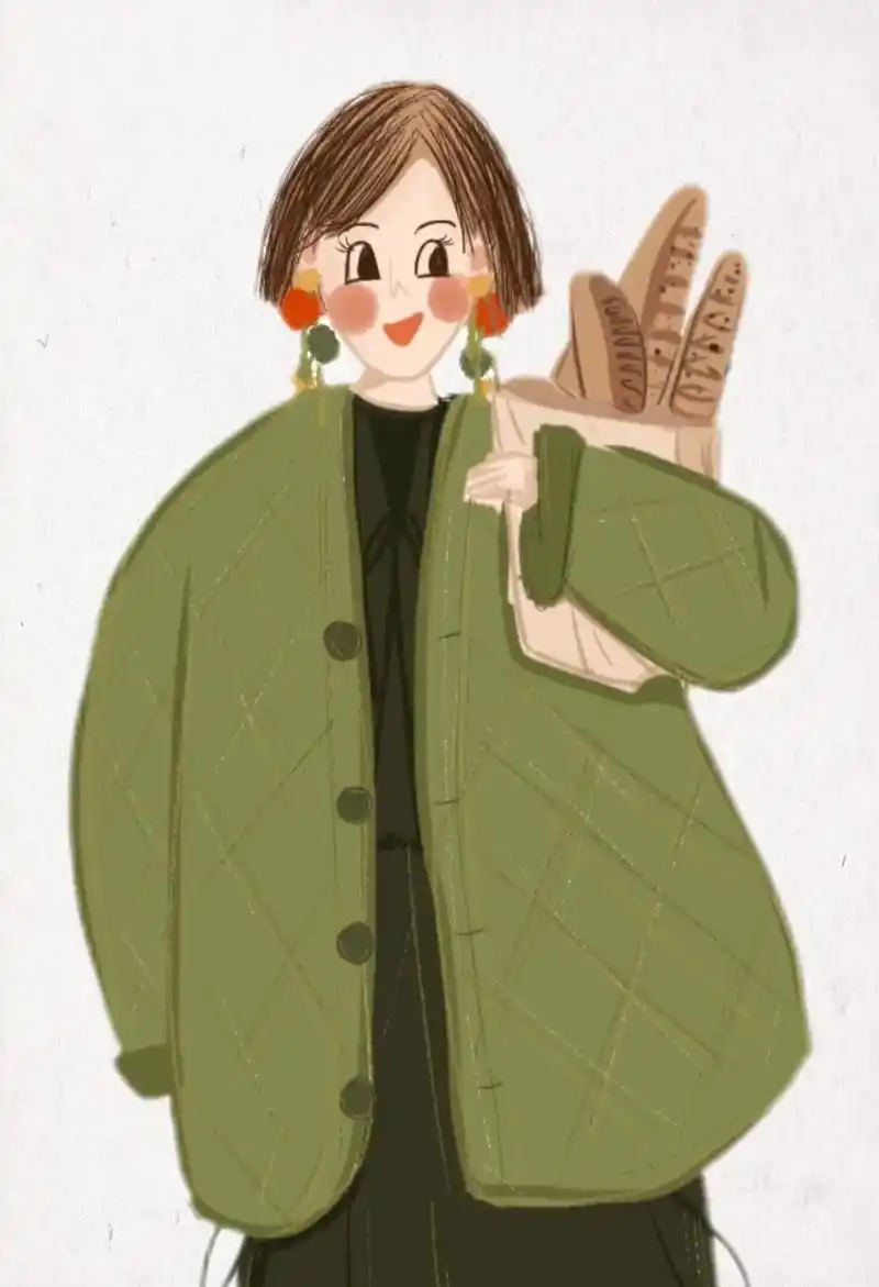 每日一副穿搭手绘.秋冬里的绿色系穿搭,时尚酷帅又森系十足!宽 - 抖音