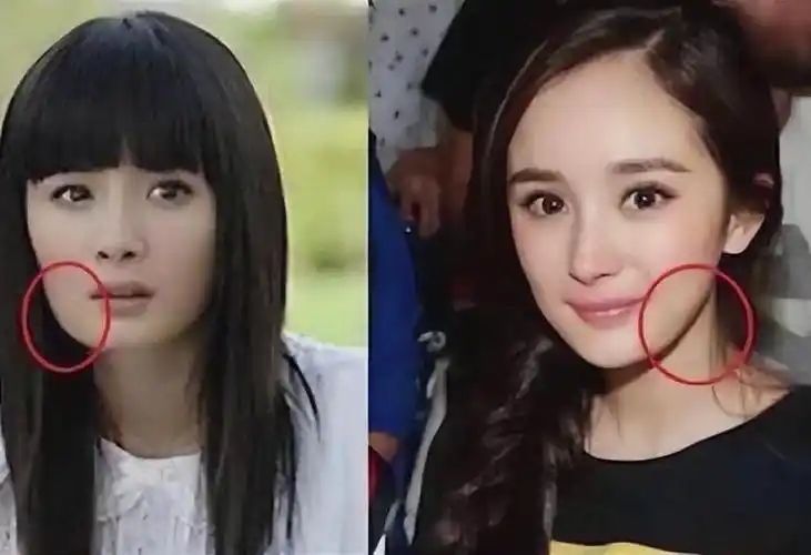 骨和小时候相比明显变长了,从她早期的影视作品中可以看出,不过杨幂先