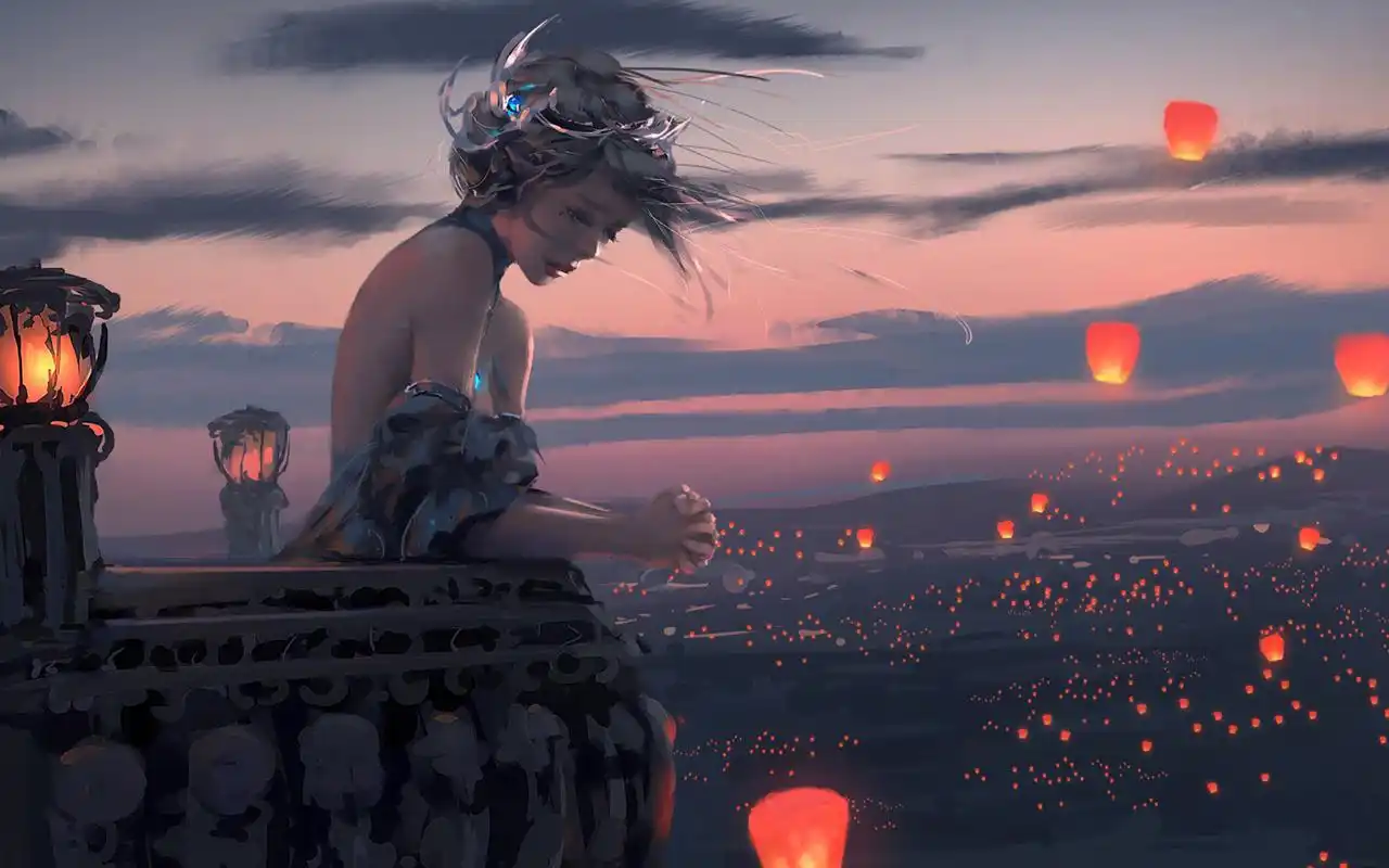 漫画鬼刀ghost blade by wlop高清壁纸高清大图预览1920×1200_卡通