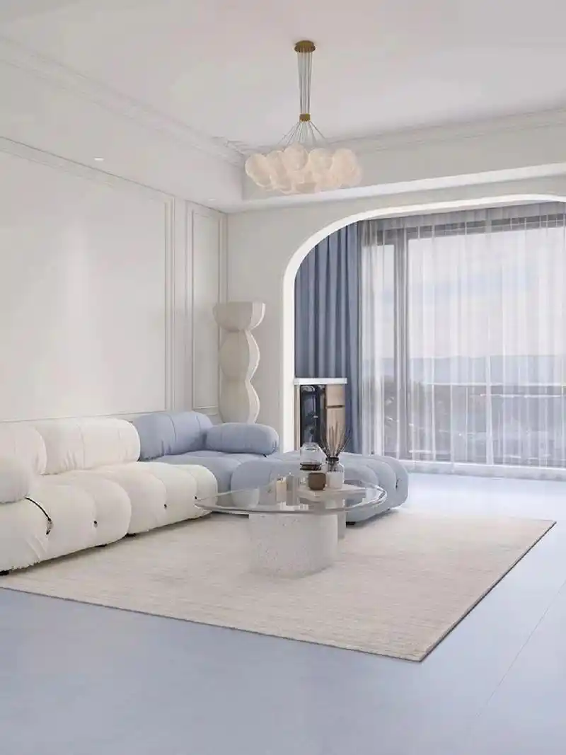 不得不承认这种轻法式装修风格,配上蓝色系色调,看着干净清爽美翻了