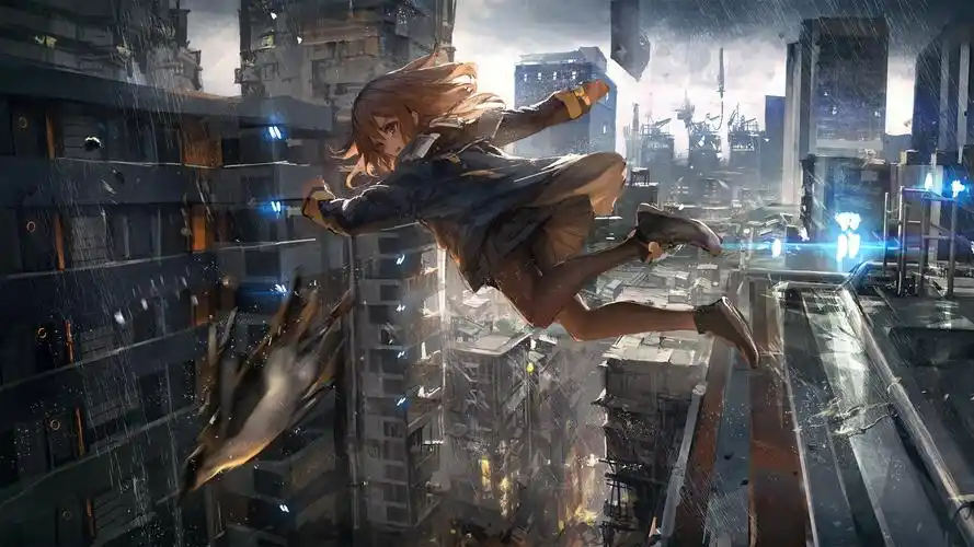 飞行的女生动漫壁纸壁纸壁纸于2020-06-16上传元气壁纸平台,城市 飞行