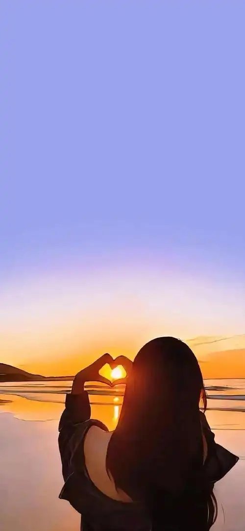 女孩背影图壁纸