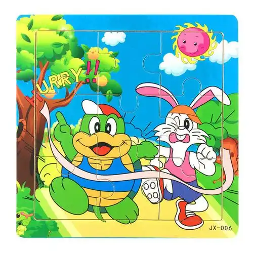 木质幼儿入门拼图9片卡通3456岁宝宝早教益智拼图