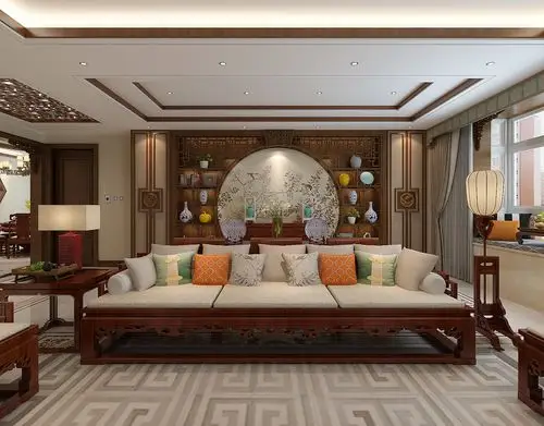 183㎡中式三居装修效果图案例