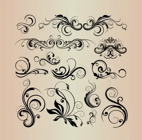花纹线条矢量图素材