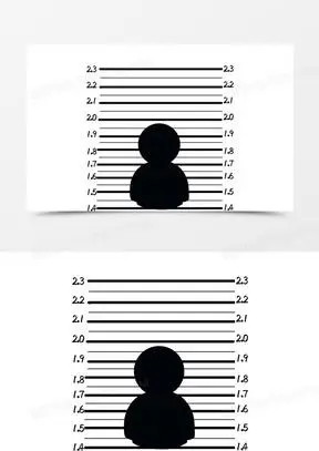 黑色监狱罪犯收监拍照剪影免抠元素