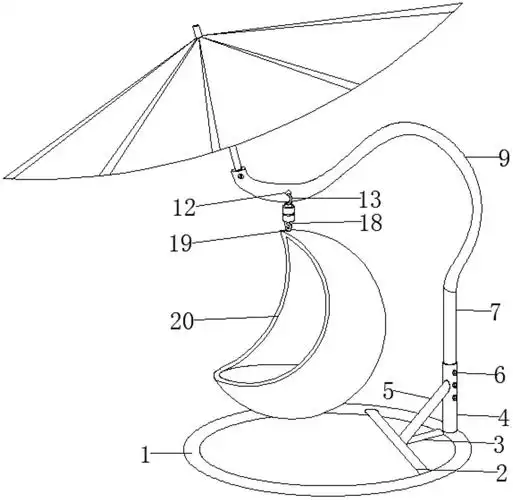 一种防锈蚀的泳池休息用吊篮式秋千椅