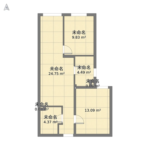 *2室1厅1卫户型图