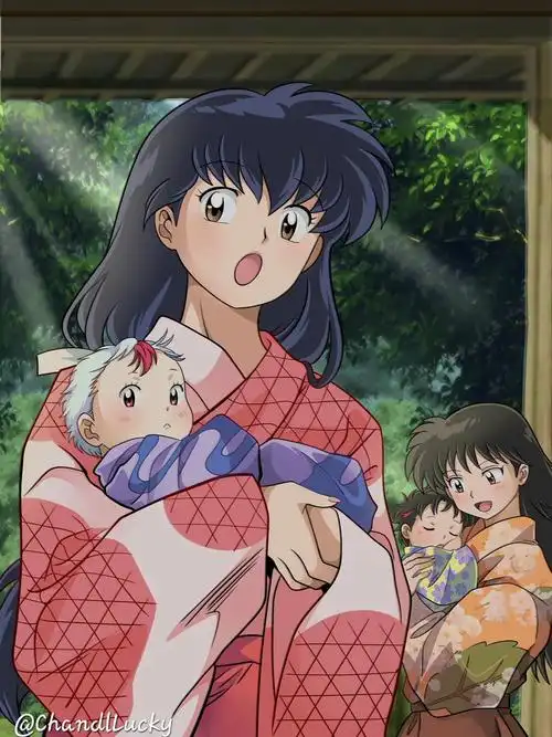 半妖的夜叉姬犬夜叉升级成为奶爸后