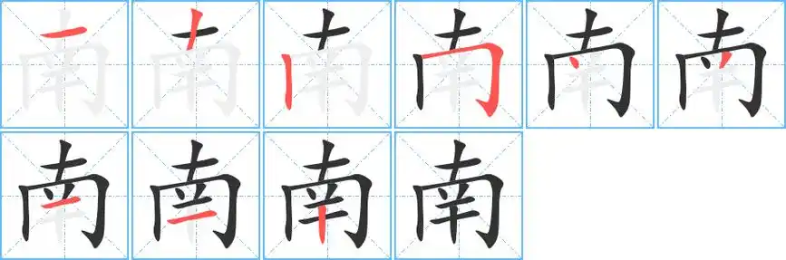 南字笔顺