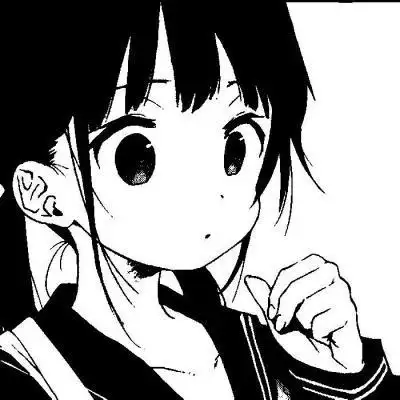 祁宋日系黑白闺蜜头像一左一右二次元女生可爱动漫头像