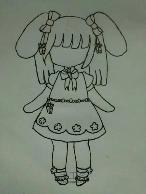 原创q版兔耳女孩上