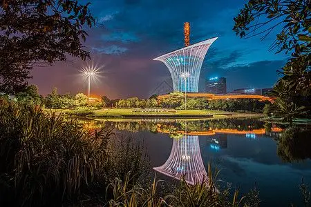 鸟瞰图未来绿色城图片