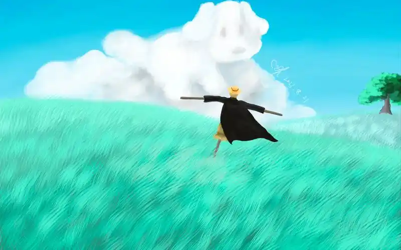 清凉一夏,今天的风格是小清新!壁纸名称-《稻草人》