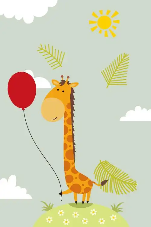 可爱卡通动物海报背景免抠素材免费下载_觅元素51yuansu.com