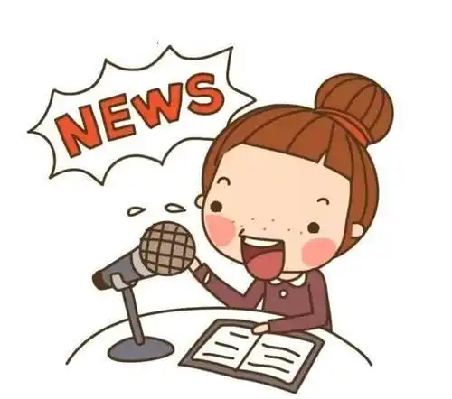 小小播音员简笔画彩色