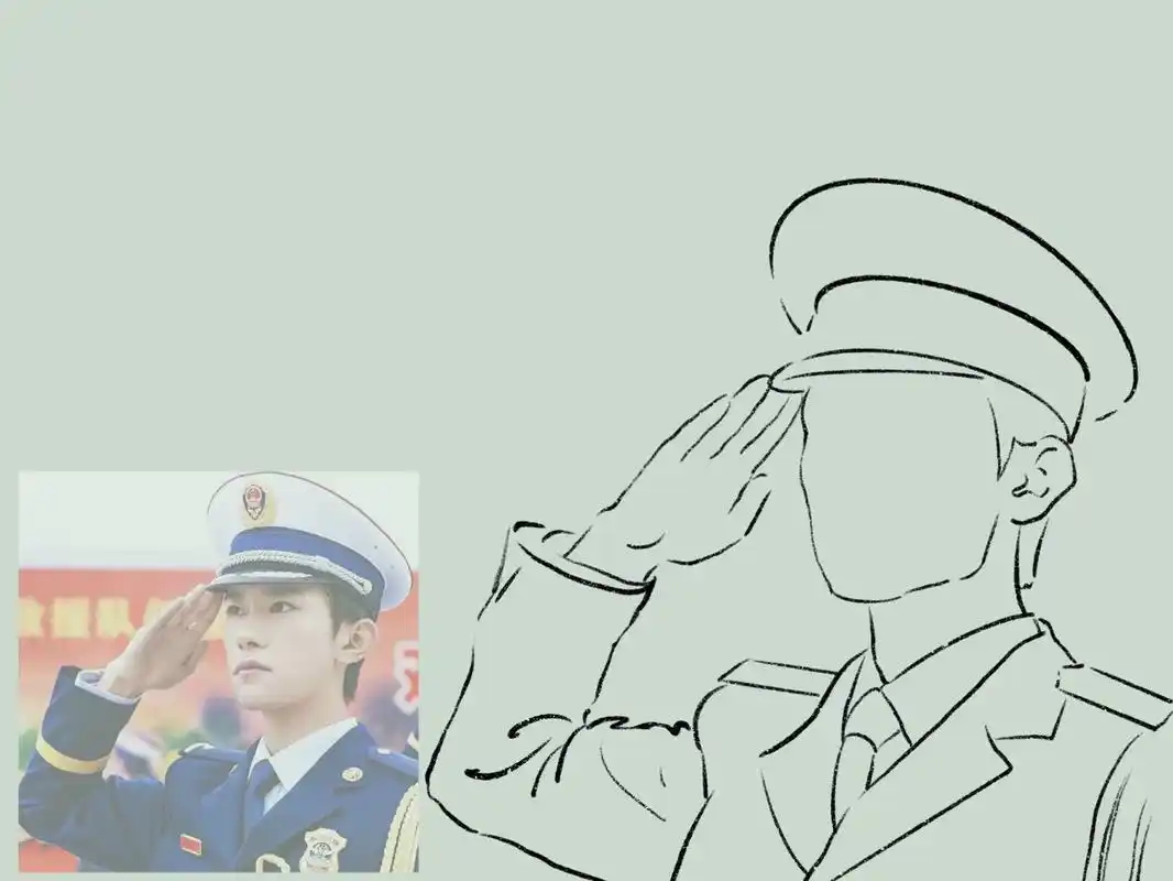 可爱简笔画【含教程】 右手敬礼,左手牵你!易烊千玺的敬礼,拿去吧!