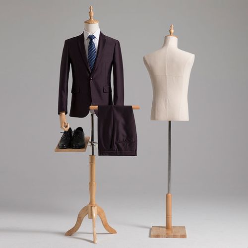 男半身模特道具粗麻布男装服装展示架西装西服橱窗网店拍摄