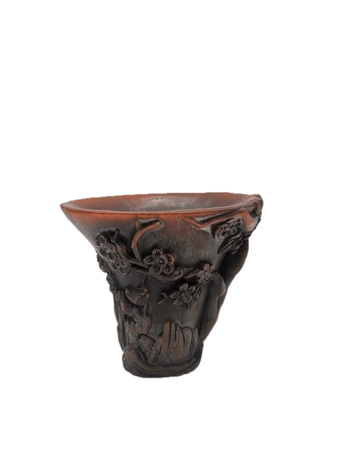 藏品鉴赏|犀牛角杯_犀角