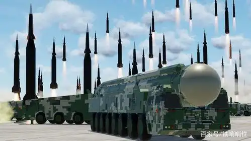 图为 东风系列导弹模拟发射