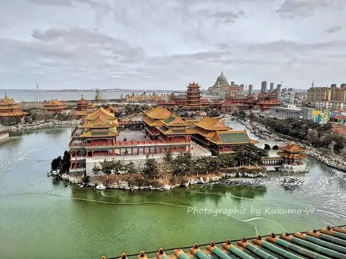 山东蓬莱61冬三仙山洒落冰海的天上宫阙