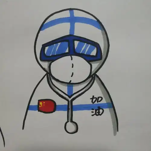 武汉加油简笔画小课堂《白衣天使》