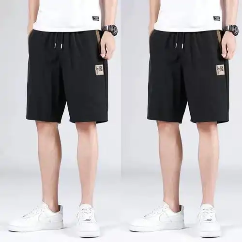 休闲短裤新款子潮牌宽松外穿中裤男士夏季运动跑步潮男五分裤薄款