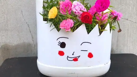 变废为宝,用旧洗衣液塑料瓶制作创意花盆,简单实用有格调!