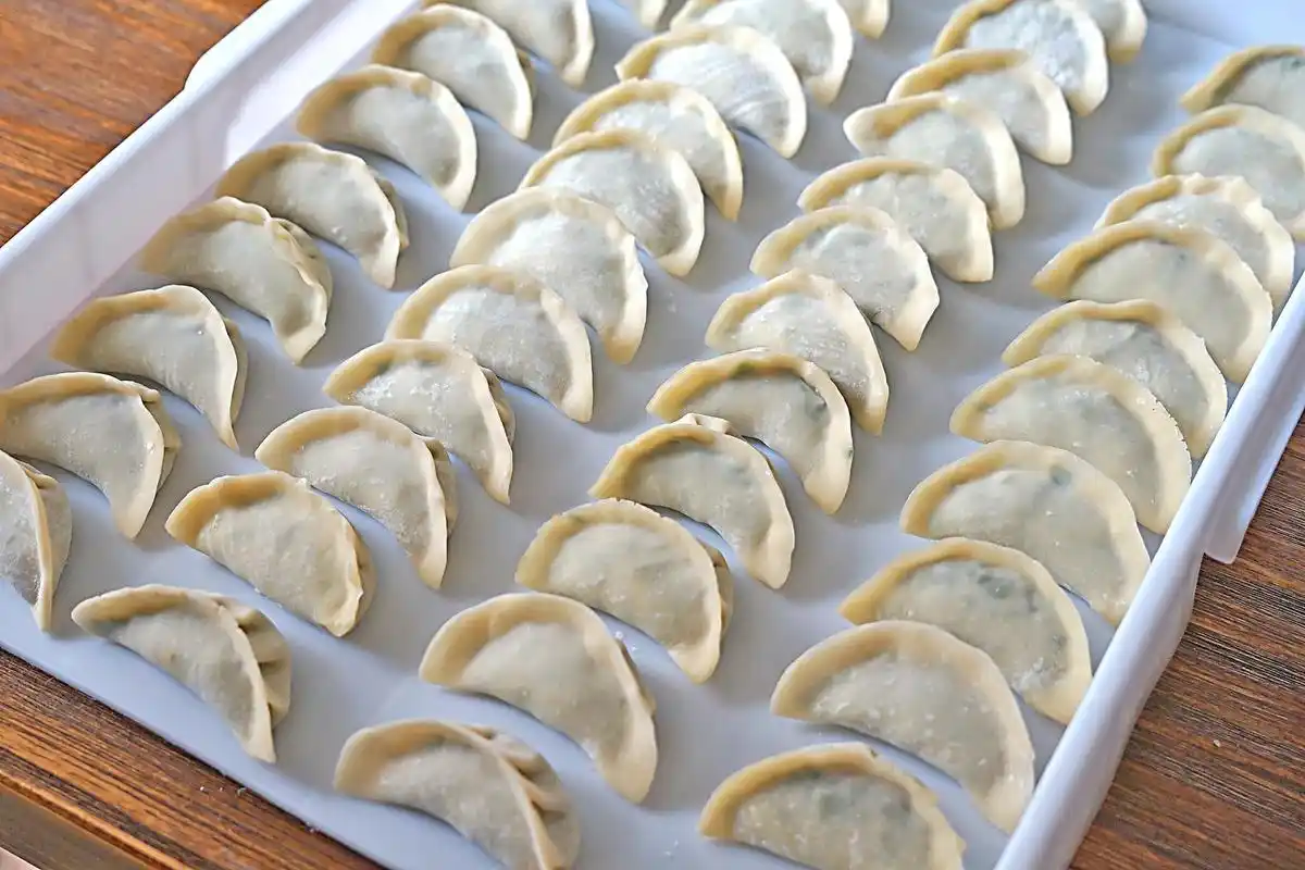 今天大暑老公下厨给我包了韭菜馅的饺子咬一口真鲜美