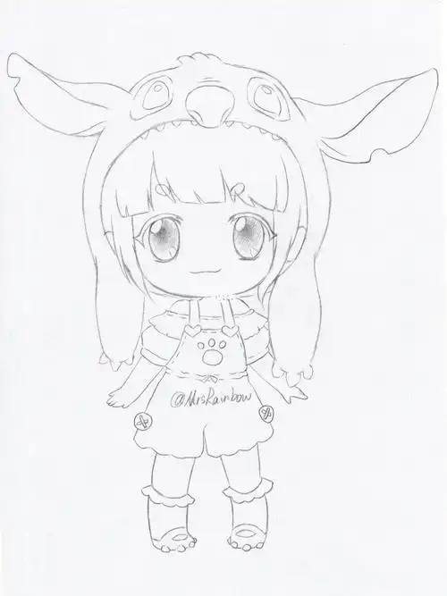 q版动漫人物绘画步骤教程漫画头像,零基础教程,手绘,雯胖胖手绘,绘画