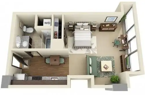 这种立体的三维平面图怎么做出来的