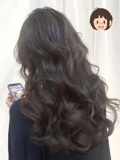 中长发这样烫真的很蓬松背影简直绝了