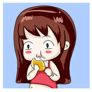 卡通人物吃饼干头像可爱动漫