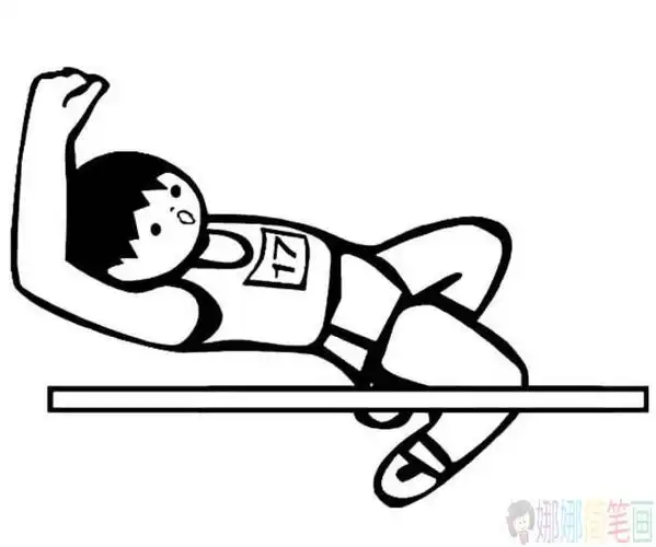 运动员简笔画图片远动员儿童图画
