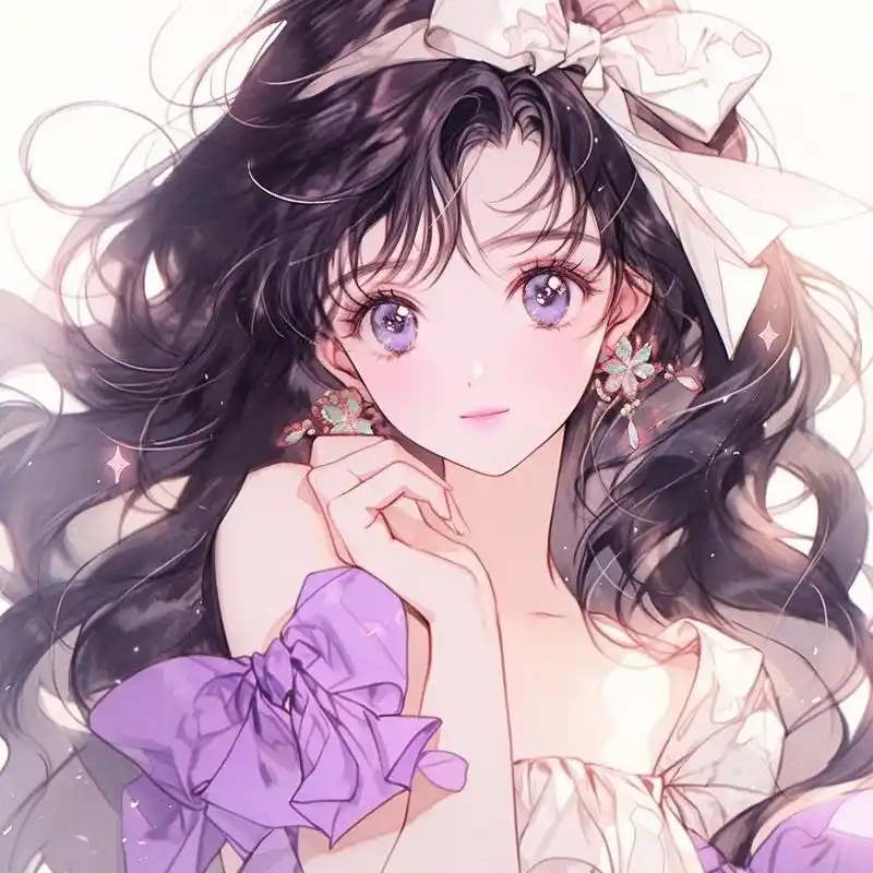 旧漫头像|淡雅紫公主 优雅又清甜的紫色公主,少女心满满 大家自用自取