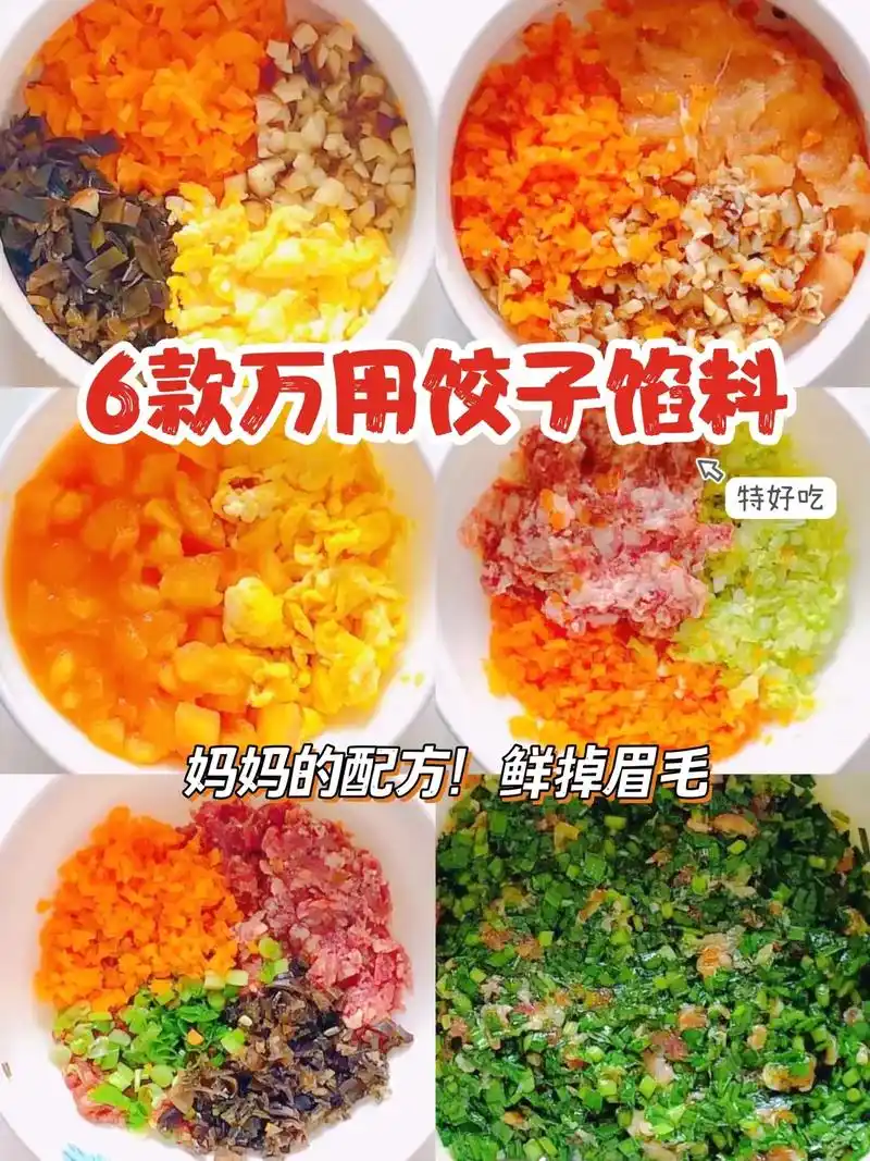 万能的饺子馅做法大全73荤素搭配营养好吃.