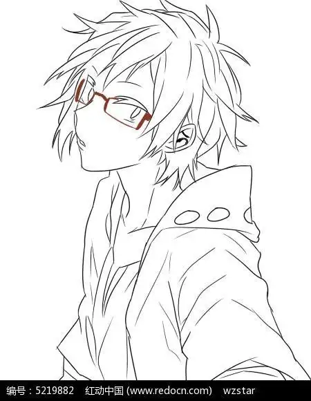 帅气男生侧面手绘稿走路侧面简笔画3戴帽子的男人侧面简笔画头像个性