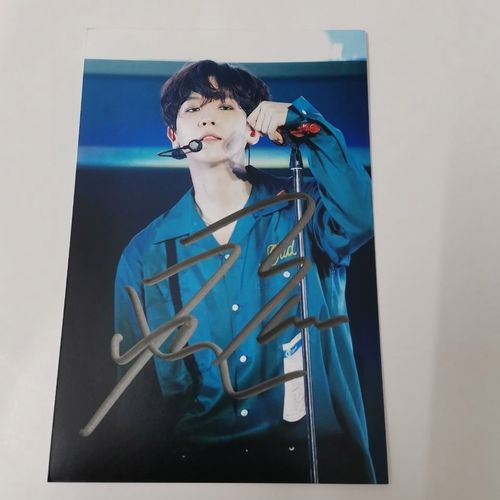 exo边伯贤签名照 exo边伯贤周边保真无印刷 边伯贤亲笔签名