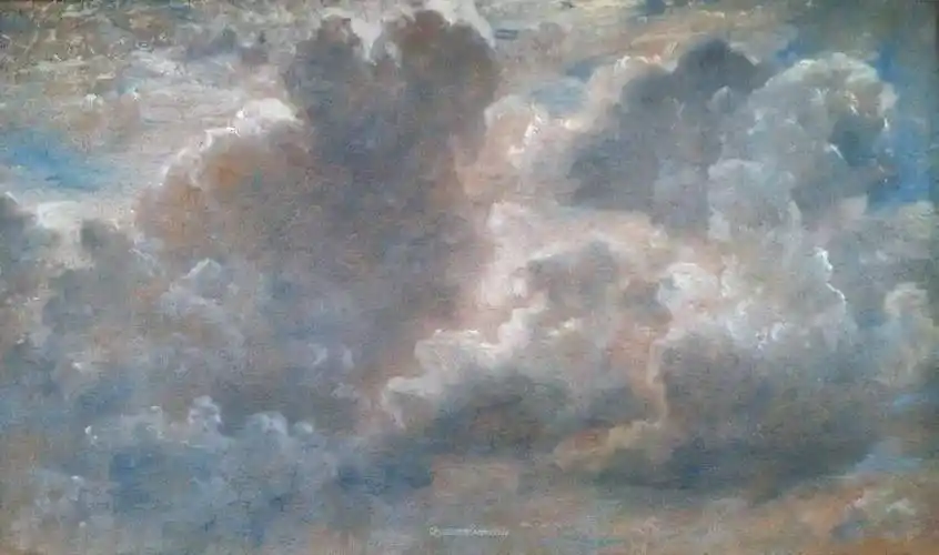 油画瞬息万变的云彩来自19世纪英国最伟大的风景画家