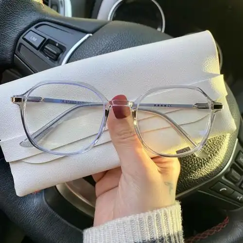 网红个性透明框成品近视镜男 女时尚玩电脑手机实惠防蓝光平光镜