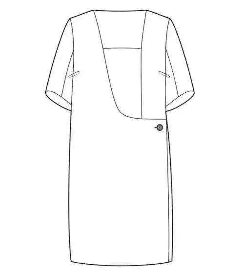 h型连衣裙款式图-女装设计-服装设计