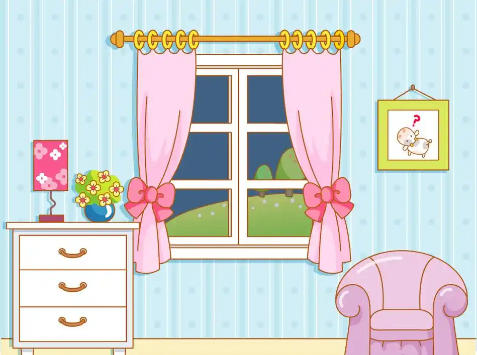 卡通房间室内场景图