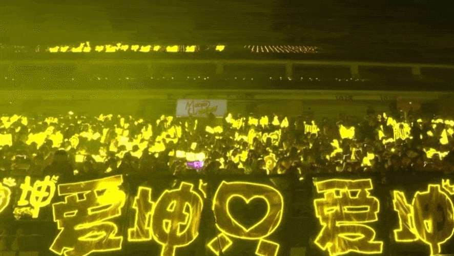 蔡徐坤登台像开了浴霸 ikun霸气金海应援拼盘仿佛个人演唱会