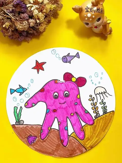 幼儿园美术  #手绘  #马克笔绘画  #马克笔儿童画  #手掌创意画