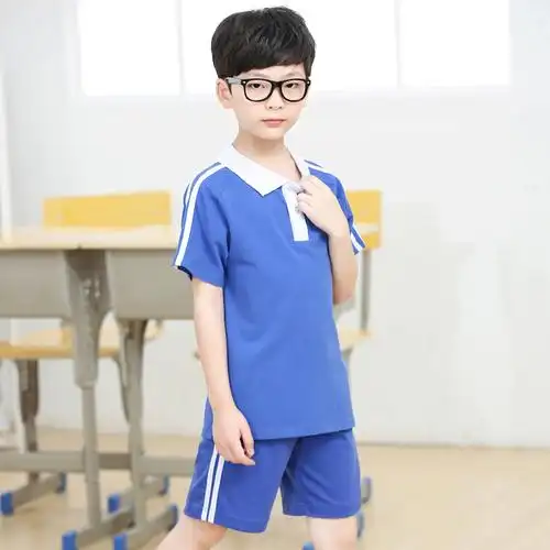 【校服定制】 深圳市校服统一小学生男款夏装夏季运动装短袖上衣t恤y