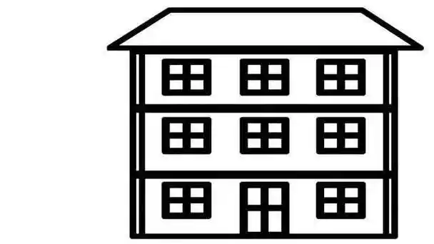 楼房简笔画参差不齐高层楼层简笔画一栋高楼大厦的简笔画怎么画城市简