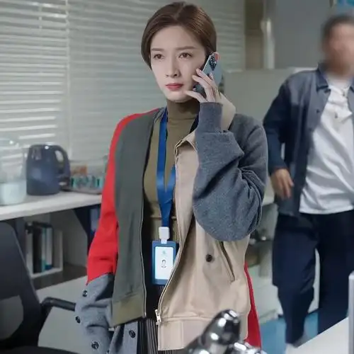 原版欢乐颂4江疏影叶蓁蓁同款夹克外套拼接不规则上衣女衣服潮